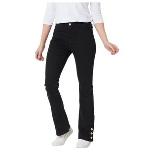 NWT 7 For All Mankind JEN7 Black Stretch Slim Bootcut Sculpt Panel Jeans Size 24
